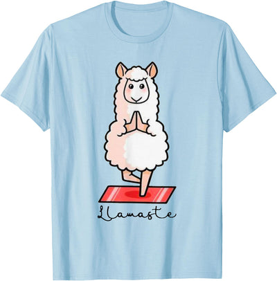 Dibba Designs Llamaste Llama Alpaca Yoga Exercise Fitness Gym Workout T-Shirt