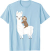 Sloth & Llama Animal Gifts Sloth Riding Llama Shirt Funny Birthday Gift for Boy, Girl T-Shirt - Baby Blue
