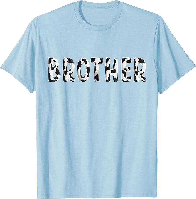 Cow Pattern Print Family Matching Birthday Shirts Cow Brother Birthday Family Matching Fathers Day Boy Girl T-Shirt - Baby