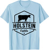 Farm and Holstein Cow for Men and Cattle Clothing Holstein Cattle - Holstein Cow for Farmers T-Shirt - Baby Blue