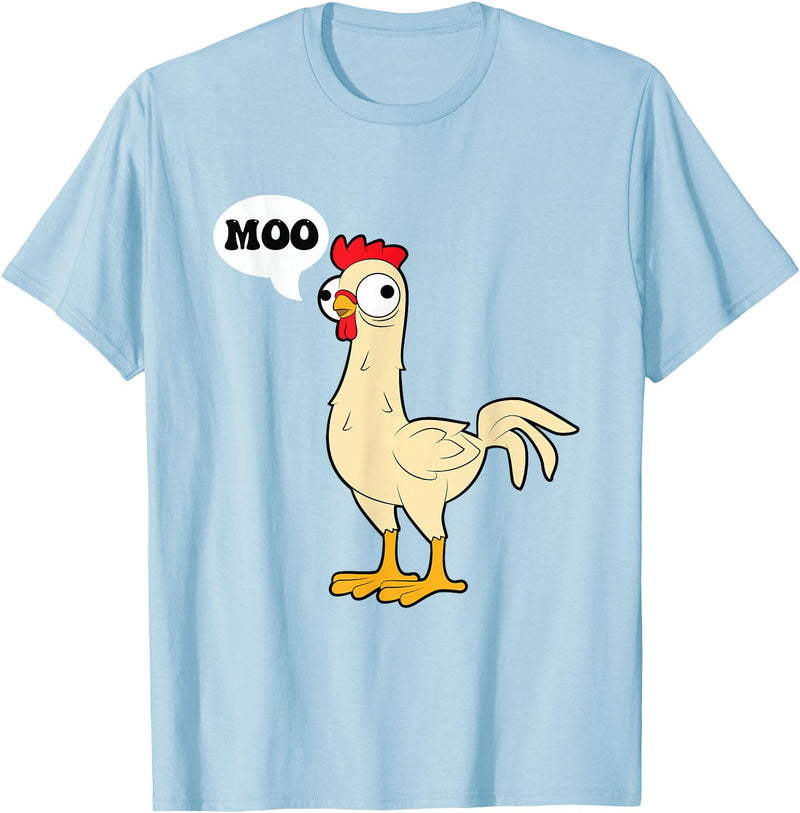 gift creative original father joke humor amusing Chicken - Hen - Fowl - Cow - Funny - Joke - dad Joke T-Shirt - Baby Blue