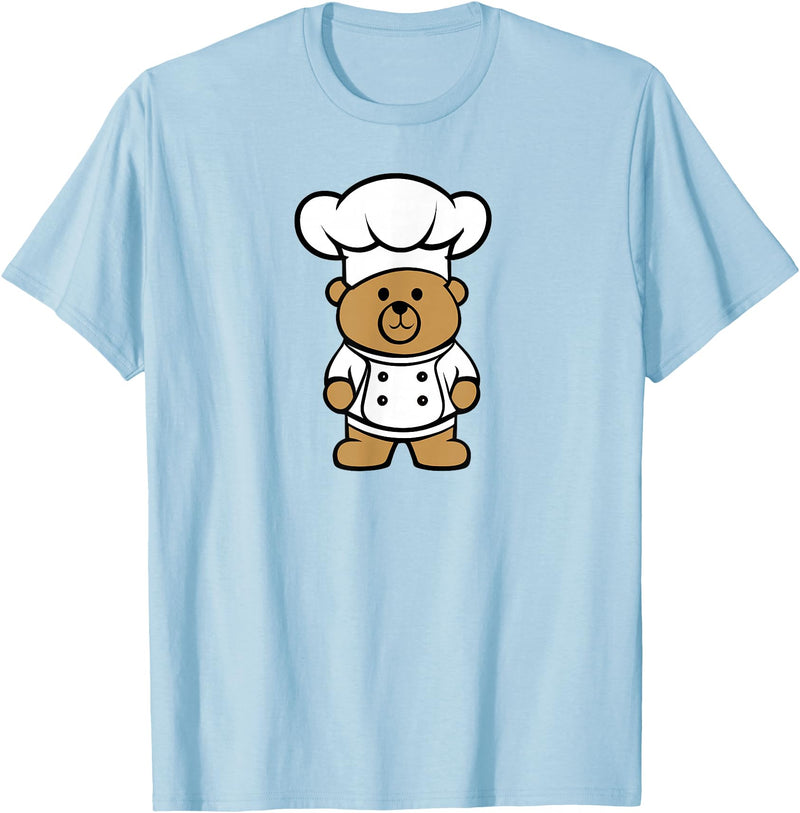 Bear In A Chef Hat - Cute Chef Bear Chef Bear - Cute Bear In A Chef's Hat Bear Chef T-Shirt - Baby Blue
