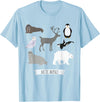 Novelty Arctic Animal Gifts Arctic Animals Gift Walrus Penguin Polar Bear Arctic Kids T-Shirt - Baby Blue