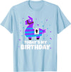 Todays My Bday LLama Tees Cute Birthday Llama Funny Bday Animal Party T-Shirt - Baby Blue