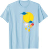 Mid Autumn Festival Chinese Rabbits Lanterns to Moon T-Shirt in Baby Blue