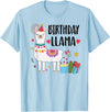 Matching Llama Birthday Party Supplies Birthday Llama Girl Birthday Party Llama Birthday Outfit T-Shirt - Baby Blue