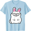 Nerdy Rabbit Owner Rabbit Hipster Rabbit T-Shirt in Baby Blue