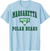 Official High School Fan Gear Margaretta High School Polar Bears T-Shirt C1 T-Shirt - Baby Blue