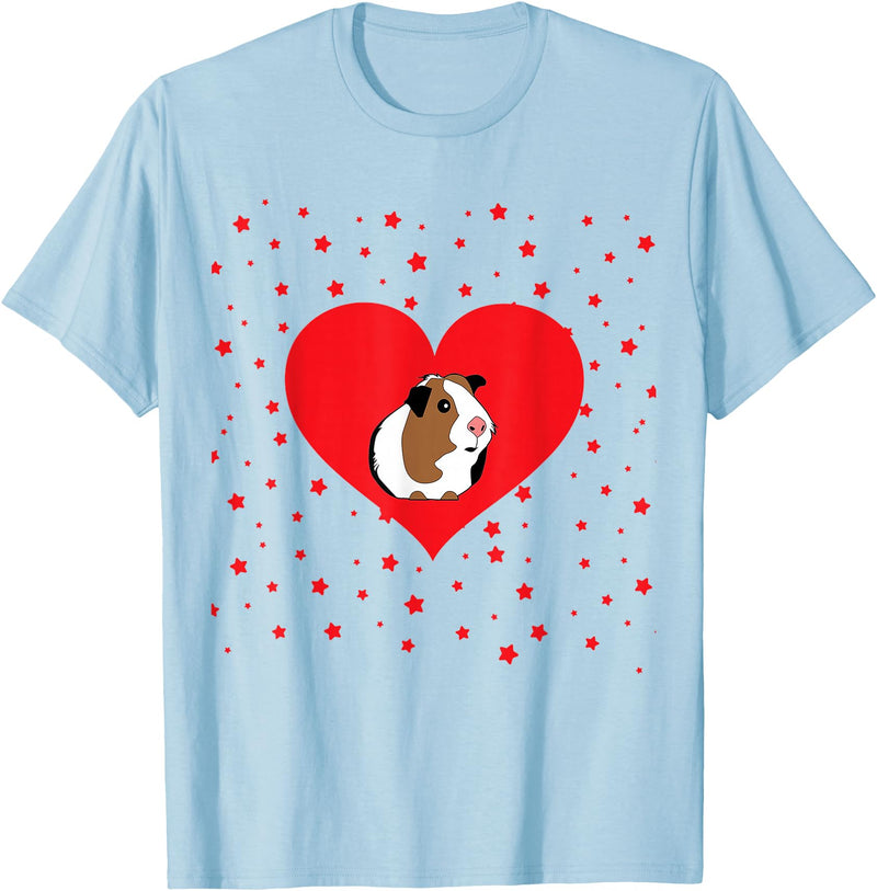 Guinea Pig Accessories & Shirts Guinea Pig Valentine's Day Shirt - Funny Guinea Pig Tshirt T-Shirt - Baby Blue
