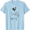Tee Farm Stacked Farm Animals Cow Pig Rooster Meat Lover Farm Lover T-Shirt - Baby Blue