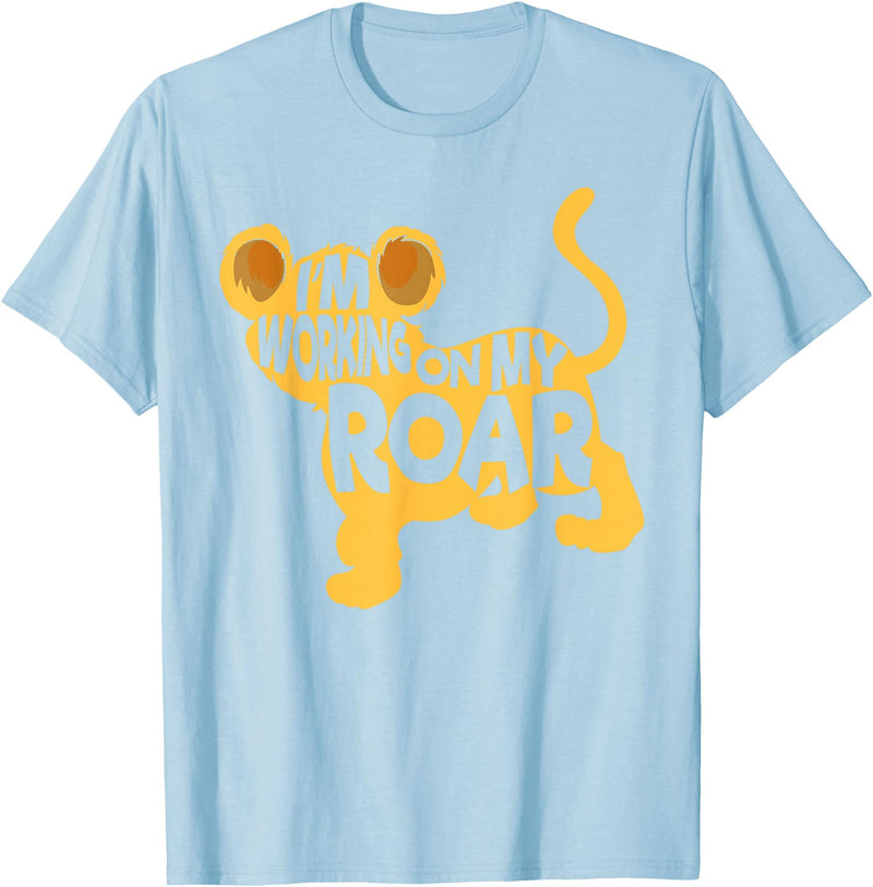 Lion Whisperer Wildlife Animal SteMi Apparel I'm Working On My Roar Lion Whisperer Safari Wildlife Animal T-Shirt - Baby Blue