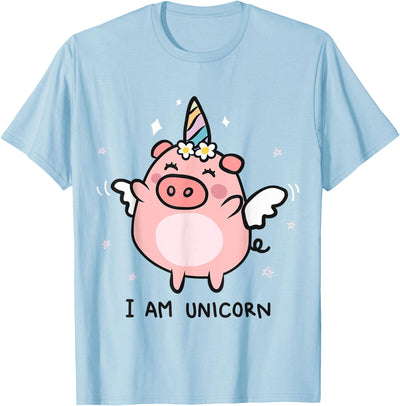 Funny I am a Unicorn Pigs Can Fly Unicorn Girls Womens Men T-Shirt