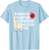 SOMMAS TEACHER A Whole Llama Learning Going on Funny First Grade Teacher T-Shirt - Baby Blue