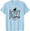 Bunny Mama Rabbit Mom Graphic for Women and Girls T-Shirt in Baby Blue