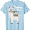 Llama Pajamas GA Cute Pajama Llama Bed Time T-Shirt Llama Pajama T-Shirt - Baby Blue