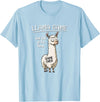 Cute Cartoon Llama Mama Gifts T Shirts & Hoodies Funny Mens Womens Kids Llama Game Don't Look At The Llama T-Shirt - Baby Blue