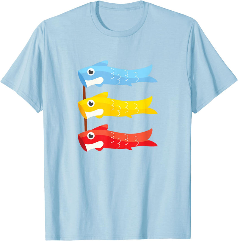 Children's Day Japan Gifts Children's Day Japan Carp Fish Japanese Boys Day Koinobori T-Shirt - Baby Blue