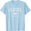 Jim Shorts Glacier National Park T-Shirt Vintage Sports Design Tee T-Shirt - Baby Blue