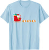 Funny Christmas Sleigh Animal Gifts Guinea Pig Santa Christmas Sleigh - Funny Guinea Pig Xmas T-Shirt - Baby Blue