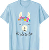 Gym is Bae Llama Bride to Be Wedding Bridal Shower Alpaca T-Shirt - Baby Blue
