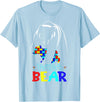 Papa Bear Autism Awareness Month Gifts Autism Dad Papa Bear Autism Awareness Gifts for Autism Dad Support T-Shirt - Baby Blue