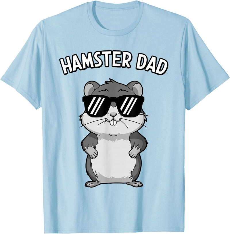 Funny Hamster Design for Men Dad Boys Animal Hamster Lover T-Shirt - Baby Blue