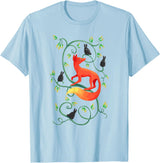 Fox Is Hanging Around with Rabbits T-Shirt in Baby Blue