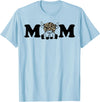 Highland Cattle Corner Messy Bun Life Hair Glasses highland cow mom T-Shirt - Baby Blue