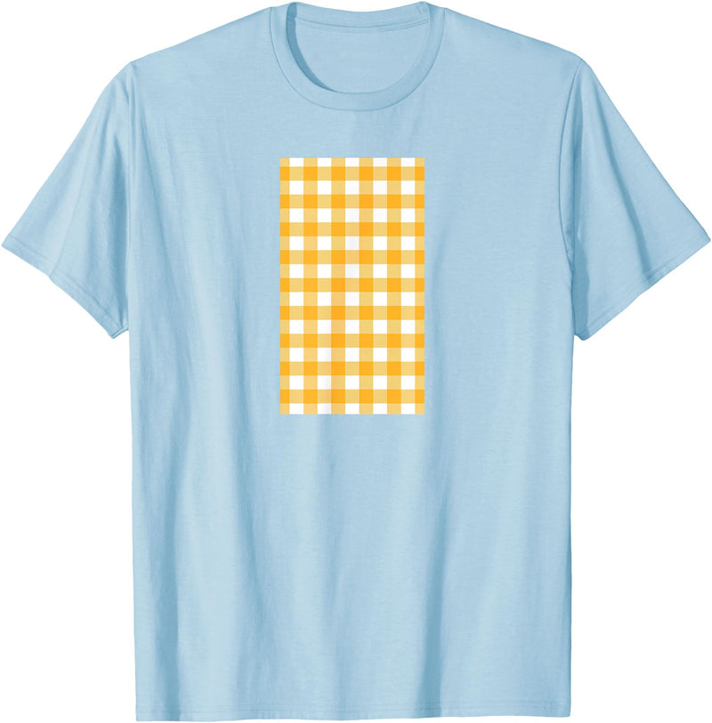 Buffalo Plaid and Checkered Squares Yellow Checkered Square Buffalo Plaid T-Shirt - Baby Blue