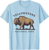 Yellowstone National Park Bison Clothing Co Yellowstone National Park Wyoming Buffalo Bison T-Shirt - Baby Blue