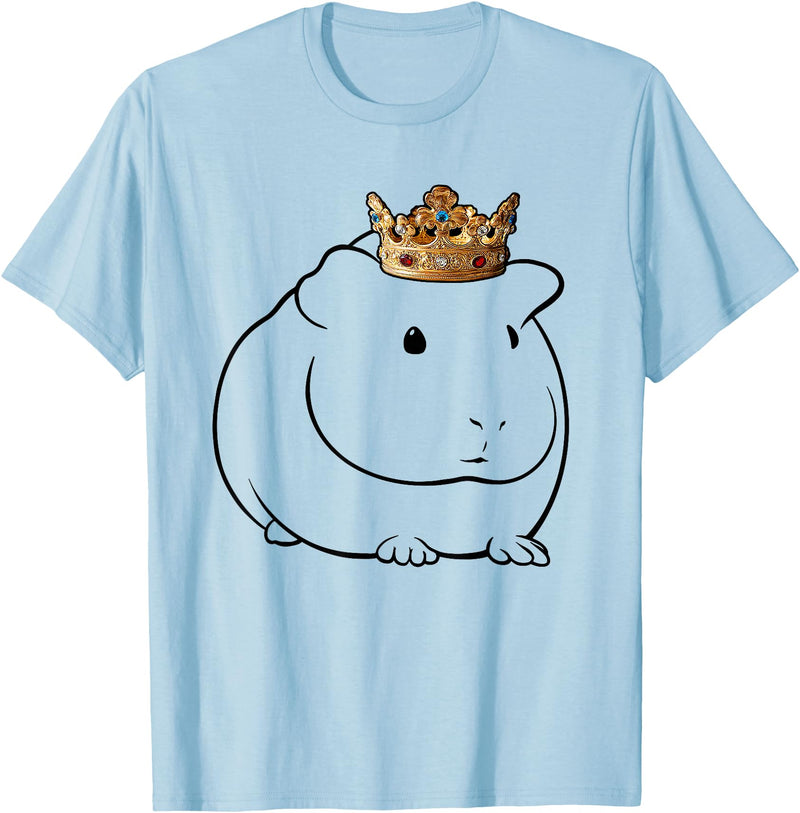 Miller Sye Guinea Pig Wearing Crown T-Shirt - Baby Blue