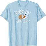 Guinea pig Lover Apparel - jy Guinea Pig Apparel men boys Worlds Best Guinea Pig Dad T-Shirt - Baby Blue
