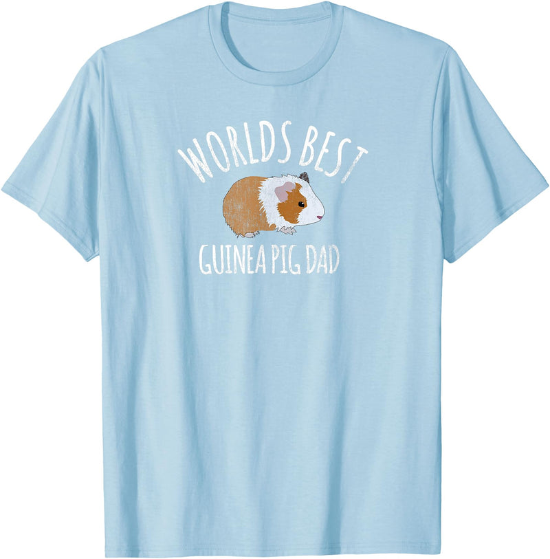 Guinea pig Lover Apparel - jy Guinea Pig Apparel men boys Worlds Best Guinea Pig Dad T-Shirt - Baby Blue
