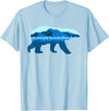 Save the Polar Bear Lovers Designs Polar Bear Print Landscape - Save the Polar Bear T-Shirt - Baby Blue