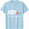 Cute Pansexual and Bisexual Mama Gift Tee Cute Pansexual Mama Bear T-Shirt - Baby Blue