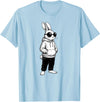 Cool Bunny Hipster Black Sunglasses Easter Rabbit 4 Boy Kids T-Shirt in Baby Blue