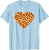 Giraffe Heart Graphic Apparel Giraffe Heart Cute Giraffe Lover Love T-Shirt - Baby Blue
