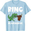 Funny Ring Bearer Wedding Ring Funny Ring Bearer Security Bear Dino Wedding Party Ring T-Shirt - Baby Blue