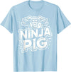 PIG Designs By ShirtZilla Ninja PIG T-Shirt PIG Ninja T-Shirt - Baby Blue