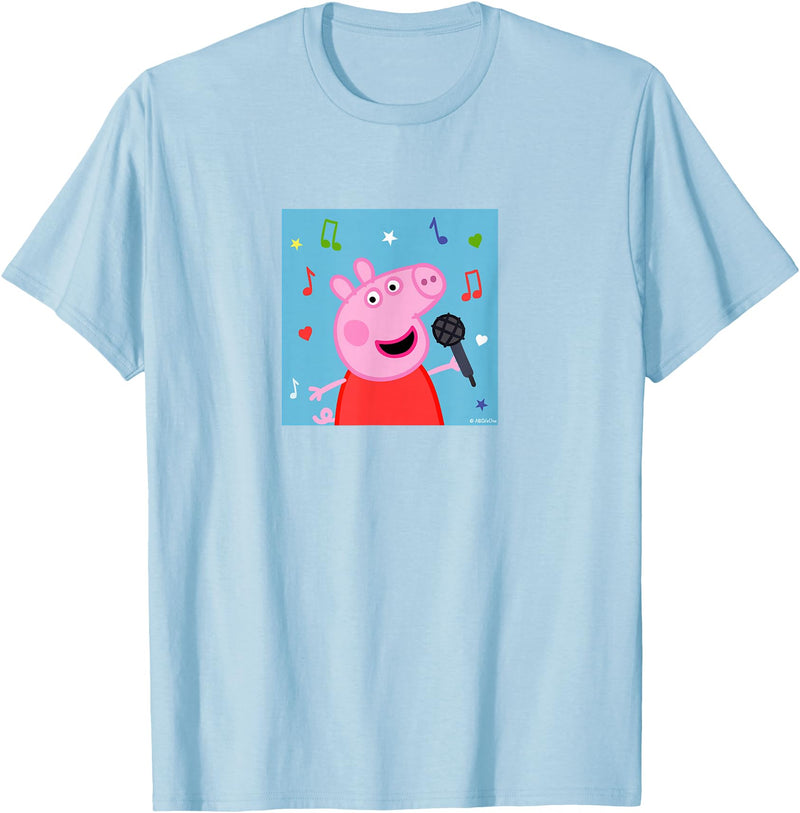 Peppa Pig - Music Album T-Shirt - Baby Blue