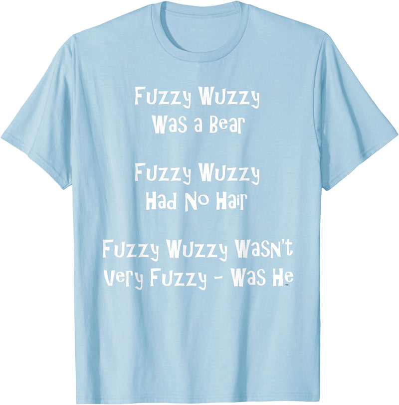 Speech Therapist Gifts - Tongue Twisters! Fuzzy Wuzzy Was a Bear... Best Tongue Twister Gift T-Shirt - Baby Blue