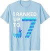 I Ranked Up to 7 Birthday Video Game Llama Piñata Birthday T-Shirt - Baby Blue