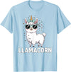 Funny Llamacorn Lover Llama Design Llamacorn Funny Llama Unicorn For Girls Kids Lover Llamacorn T-Shirt - Baby Blue