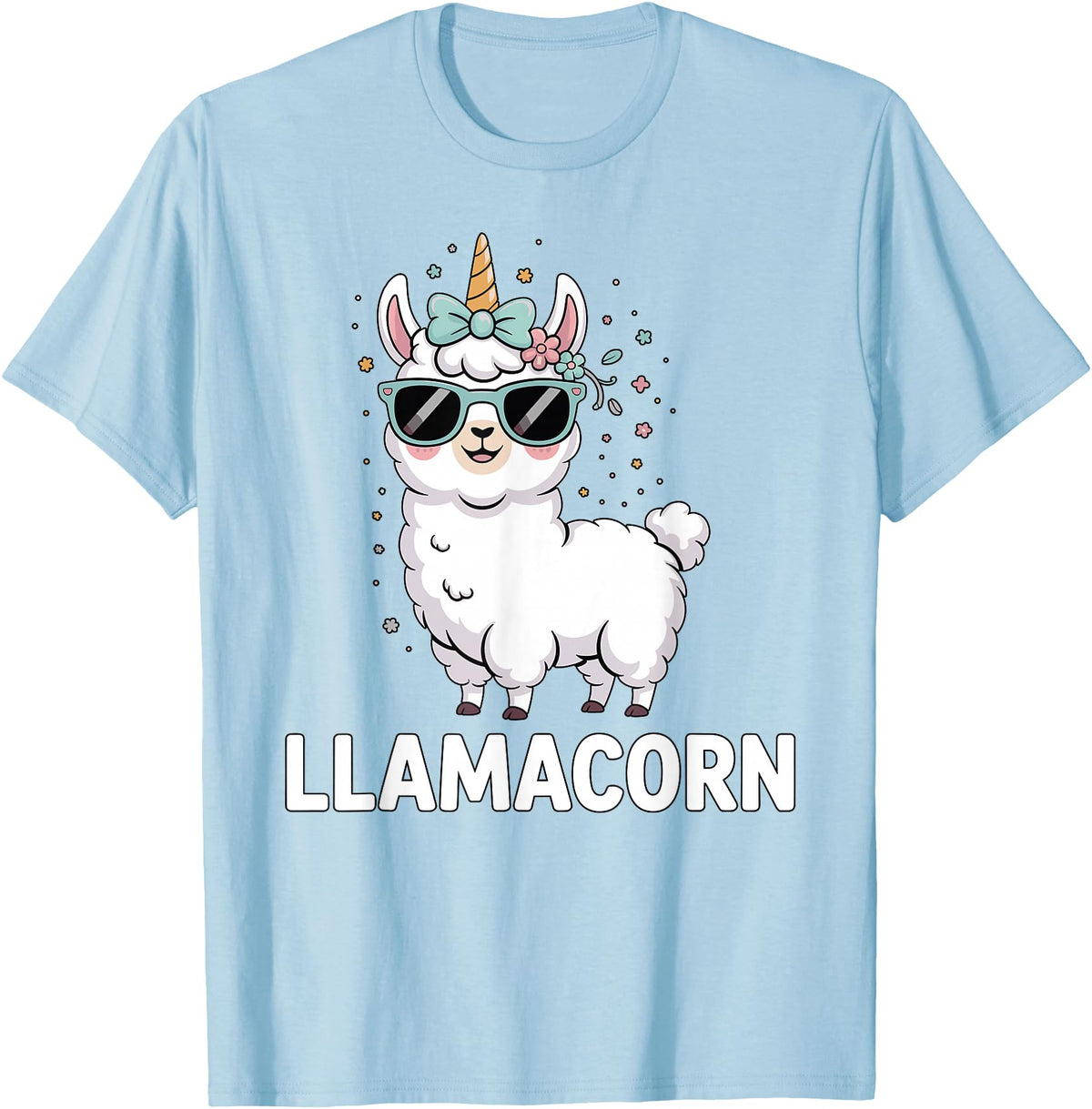 Funny Llamacorn Lover Llama Design Llamacorn Funny Llama Unicorn For Girls Kids Lover Llamacorn T-Shirt - Baby Blue