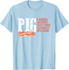 Best Hilarious Pig and Bacon Definition Funny Gift Pig A Magical Creature That Turns Vegetable Into Bacon Quote T-Shirt - Baby Blue