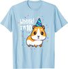 Guinea Pig Birthday by Joy Haus Guinea Pig Birthday Party Wheek Kid 10 Year Old 10th Outfit T-Shirt - Baby Blue