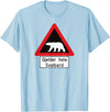 Svalbard T-Shirt Co. Svalbard Polar Bear Sign | Gjelder hele Svalbard | Norway T-Shirt - Baby Blue