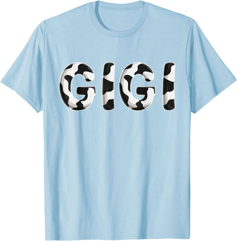 Cow Pattern Print Family Matching Birthday Shirts Cow Gigi Birthday Family Matching Mothers Day Boy Girl Farm T-Shirt - Baby
