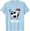 Cool Cow Lover Shirts & Funny Dairy Farmer Gifts Unicow. Cute Dairy Cow Farmer Shirt Funny Cow Lover Gift T-Shirt - Baby Blue