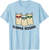 Llama Gifts For Llama Lovers Llama Squad Team Llama Matching Sunglasses LLamas T-Shirt - Baby Blue